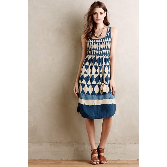 Anthropologie Dresses & Skirts - Anthropologie Maeve Indigo Tie-Dye Dress