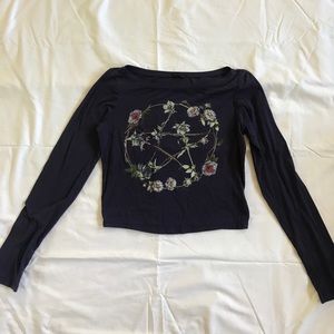 Truly Madly Deeply Long Sleeved Crop Top- Size L