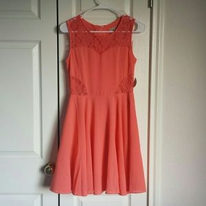 NWT Orangey/coral lace dress