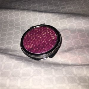 Pink designed compact mirror