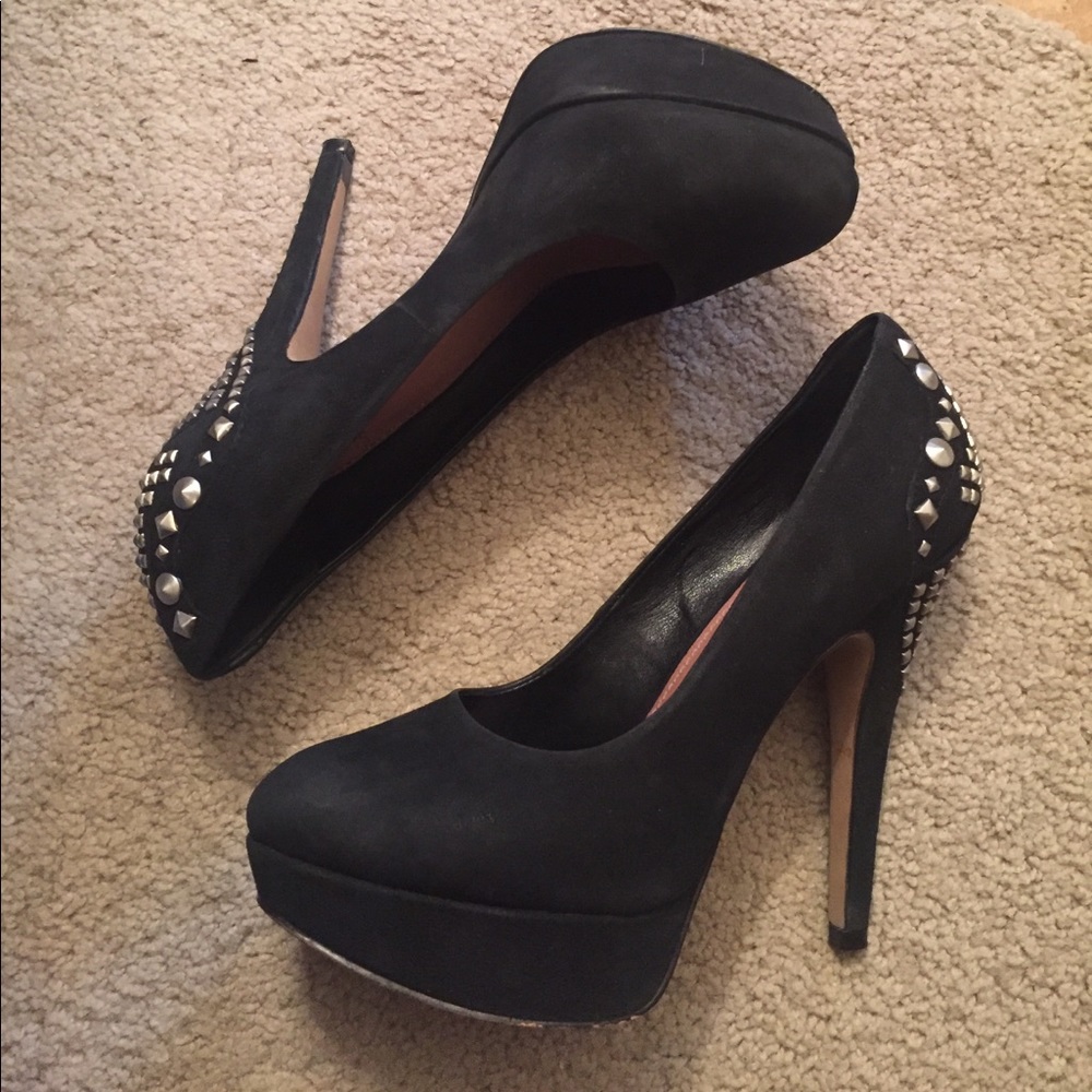 Vince Camuto Black Studded Heels