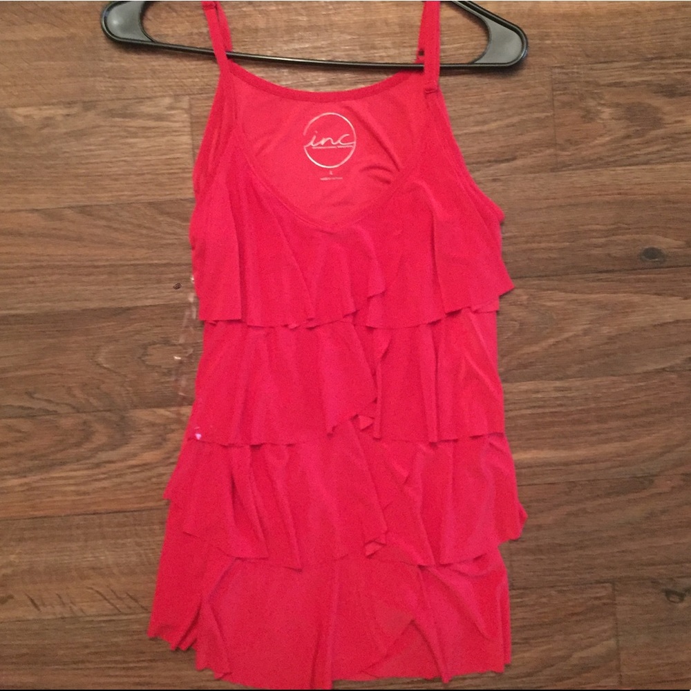 INC International Concepts Ruffled Tank
