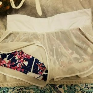 Fabletics White Athletic Shorts