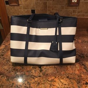 Blue and White Stripe Dana Buchman Bag