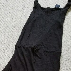 Floor length black maxi dress