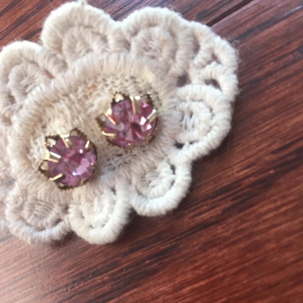 Lavender stud earrings