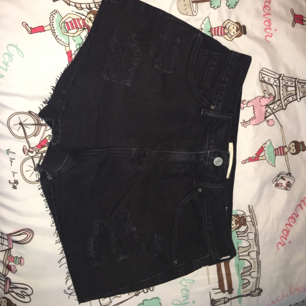 Black jean Shorts
