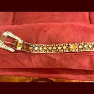 💥Sale $12 Belt Leopard Skin Leather Western