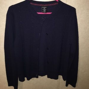 Navy Blue Button-Up Cardigan