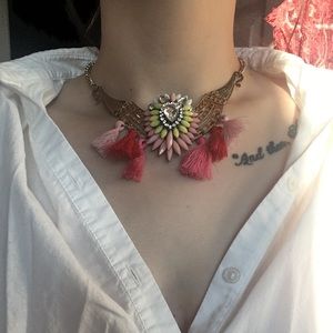 Pompom glitter fun necklace