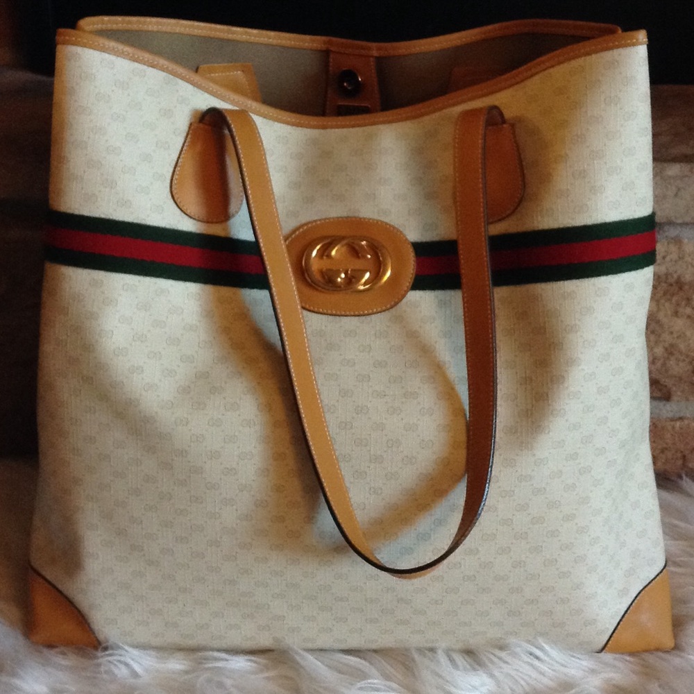 💯% Authentic GUCCI Tote Travel Bag Extra Large
