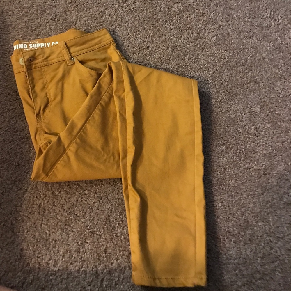 Mossimo Supply Co Mustard Skinny Jeans
