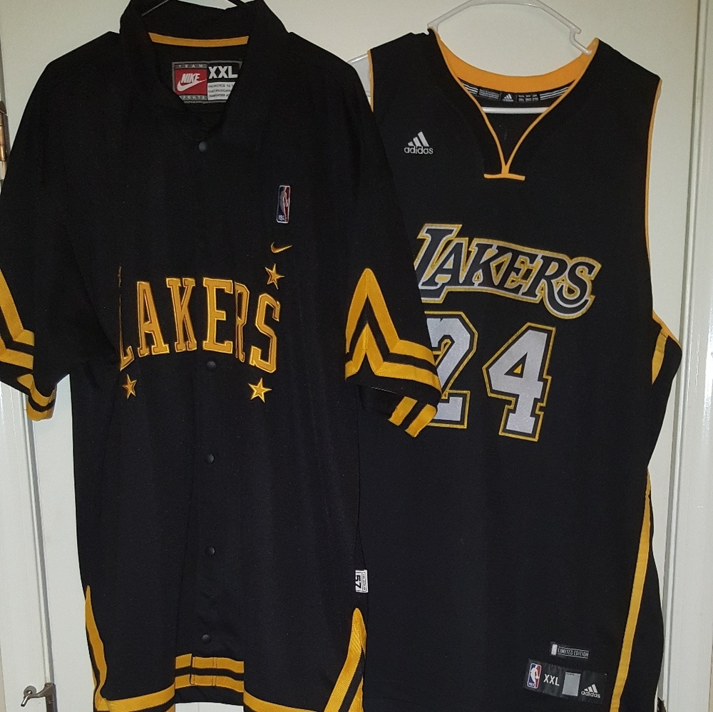 Nike Lakers shoot around warm up suit and jersey