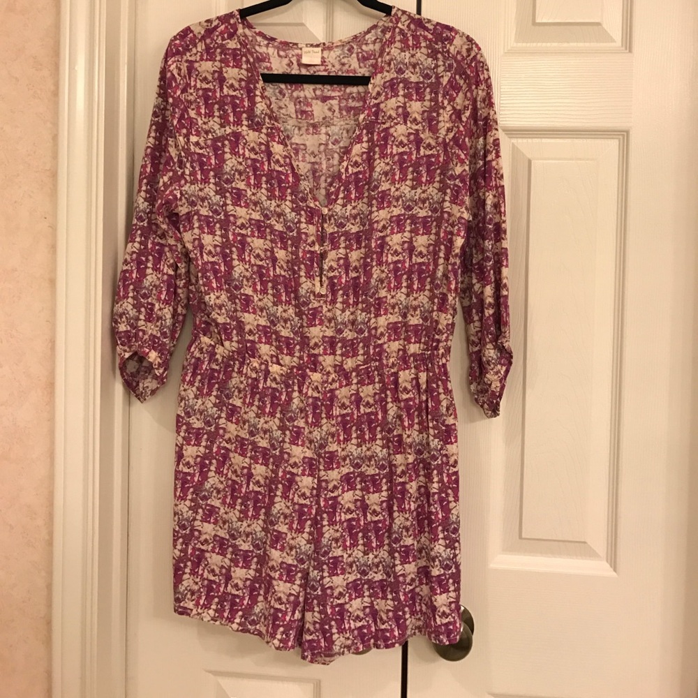 Pink & White Romper Size L