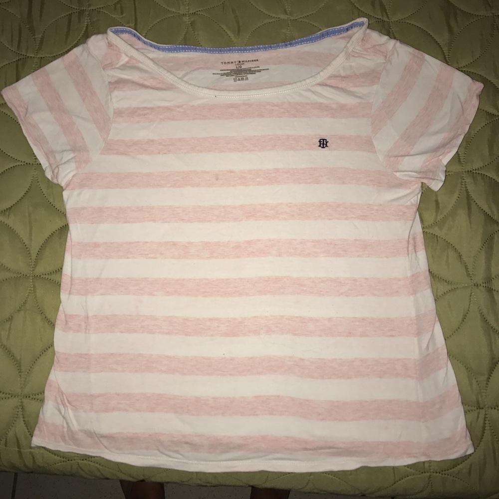 Tommy Hilfiger Pink & White Striped Shirt