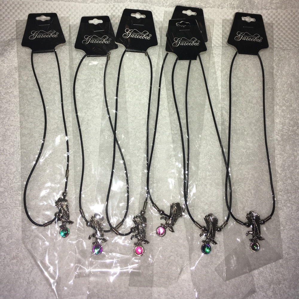 Wholesale lot 6 eagle glass pendant