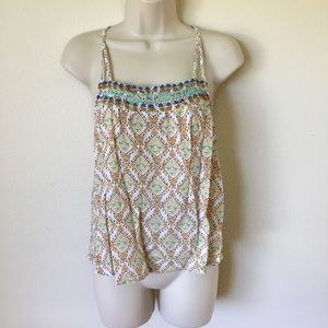 O'Neill boho beachy top with embroidered detail