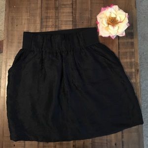 Black fit n flare skirt