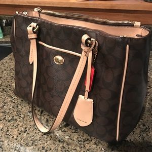 Coach Signature Leather Tote