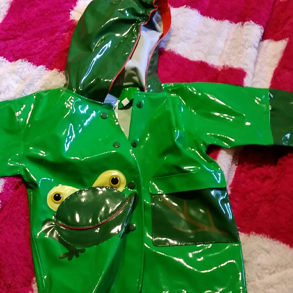 Toddler frog rain coat