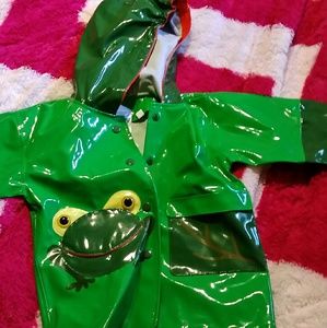 Toddler frog rain coat