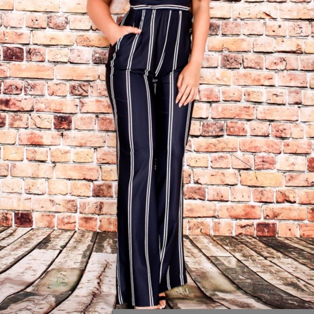 *Last 1* Strapless Striped Jumpsuit - Picture 5 of 6