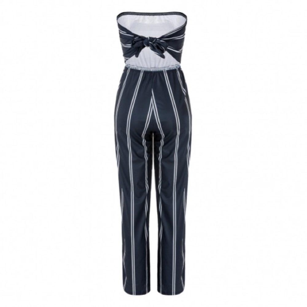 *Last 1* Strapless Striped Jumpsuit - Picture 2 of 6