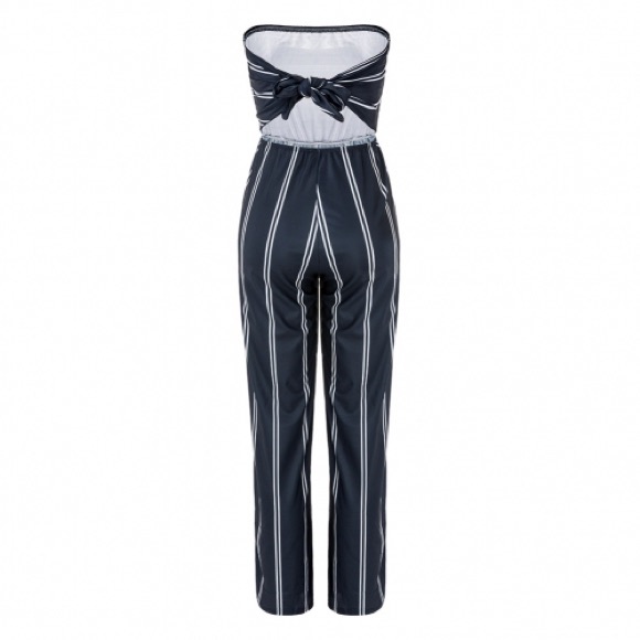 *Last 1* Strapless Striped Jumpsuit - Picture 2 of 6