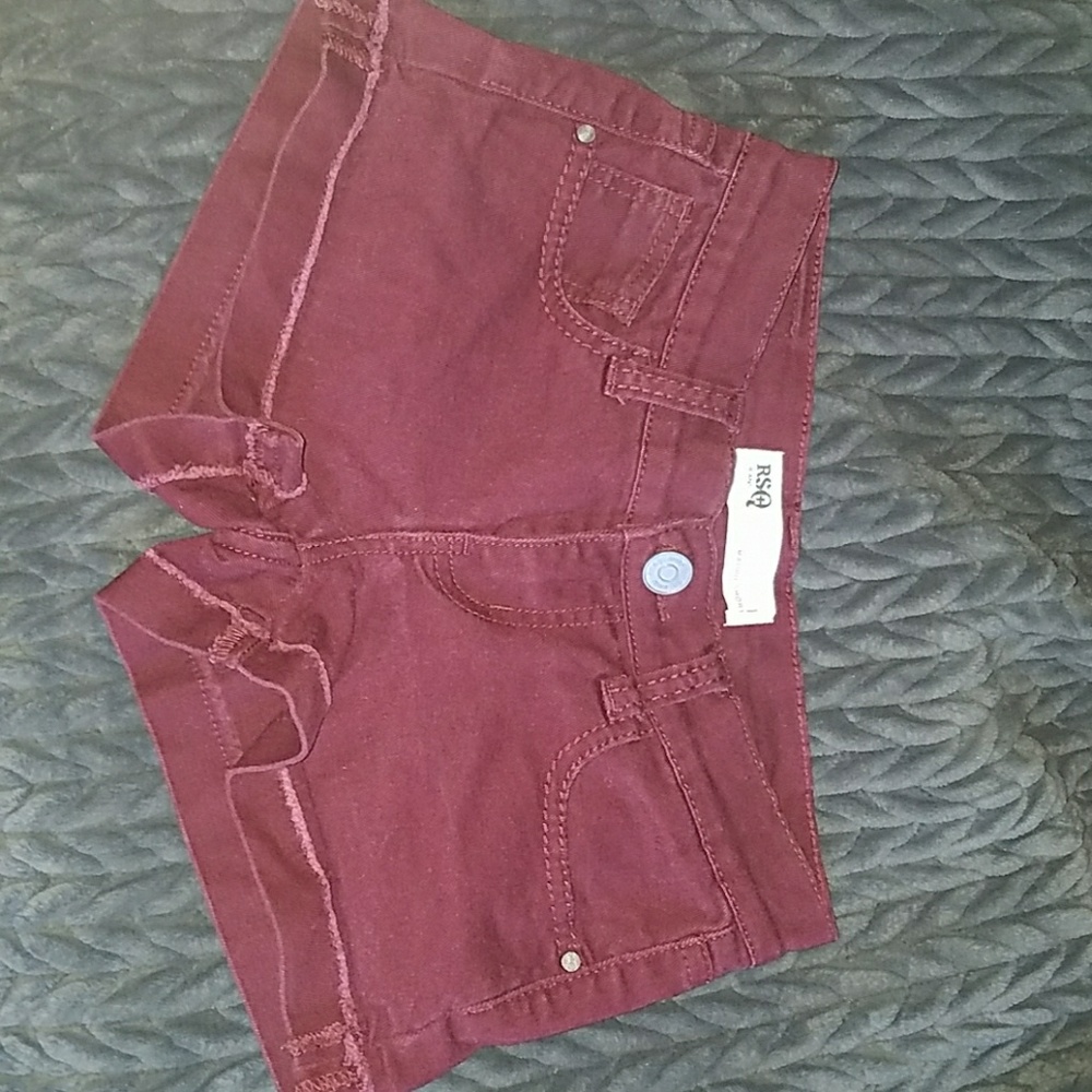 Burgundy shorts