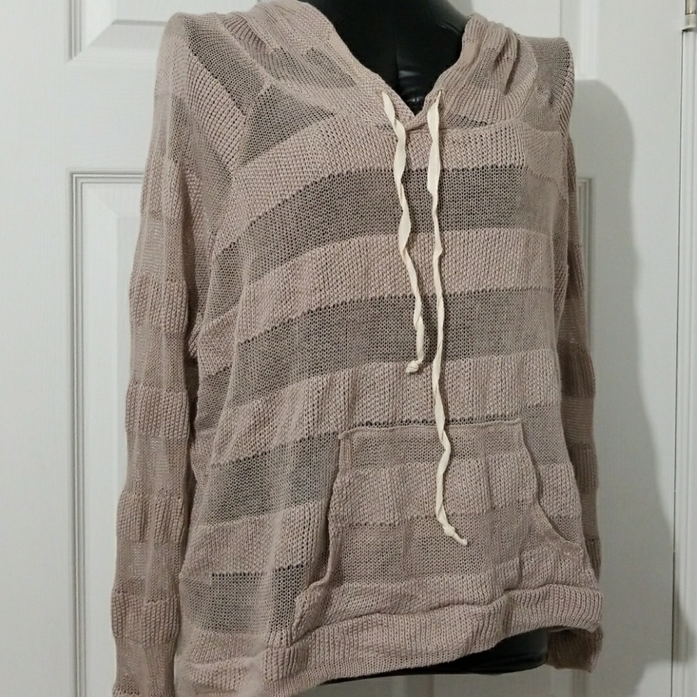 Light weight knit hoodie