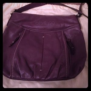 💜 Wine Colored Leather Handbag 💜