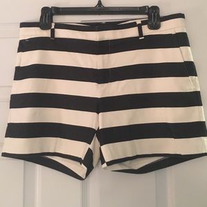 Navy and White Striped Short from Banana Republic