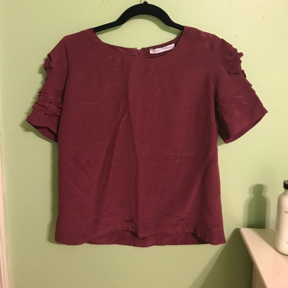 Silk Frilled Sleeve Blouse - Picture 1 of 4