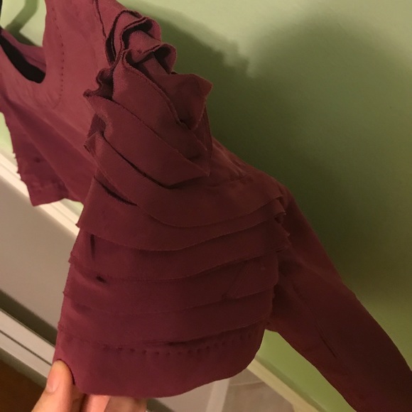 Silk Frilled Sleeve Blouse - Picture 3 of 4