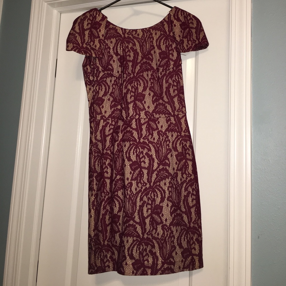 Maroon lace dress