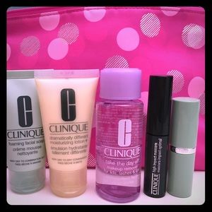 Clinique samples plus makeup bag