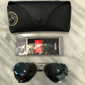 Ray Ban Large Silver Metal Aviators