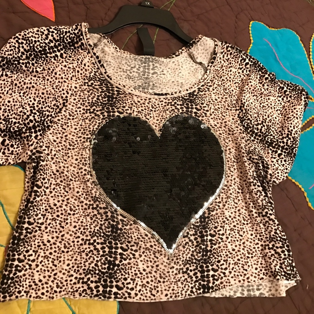 Cheetah print crop top