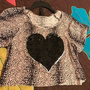 Cheetah print crop top