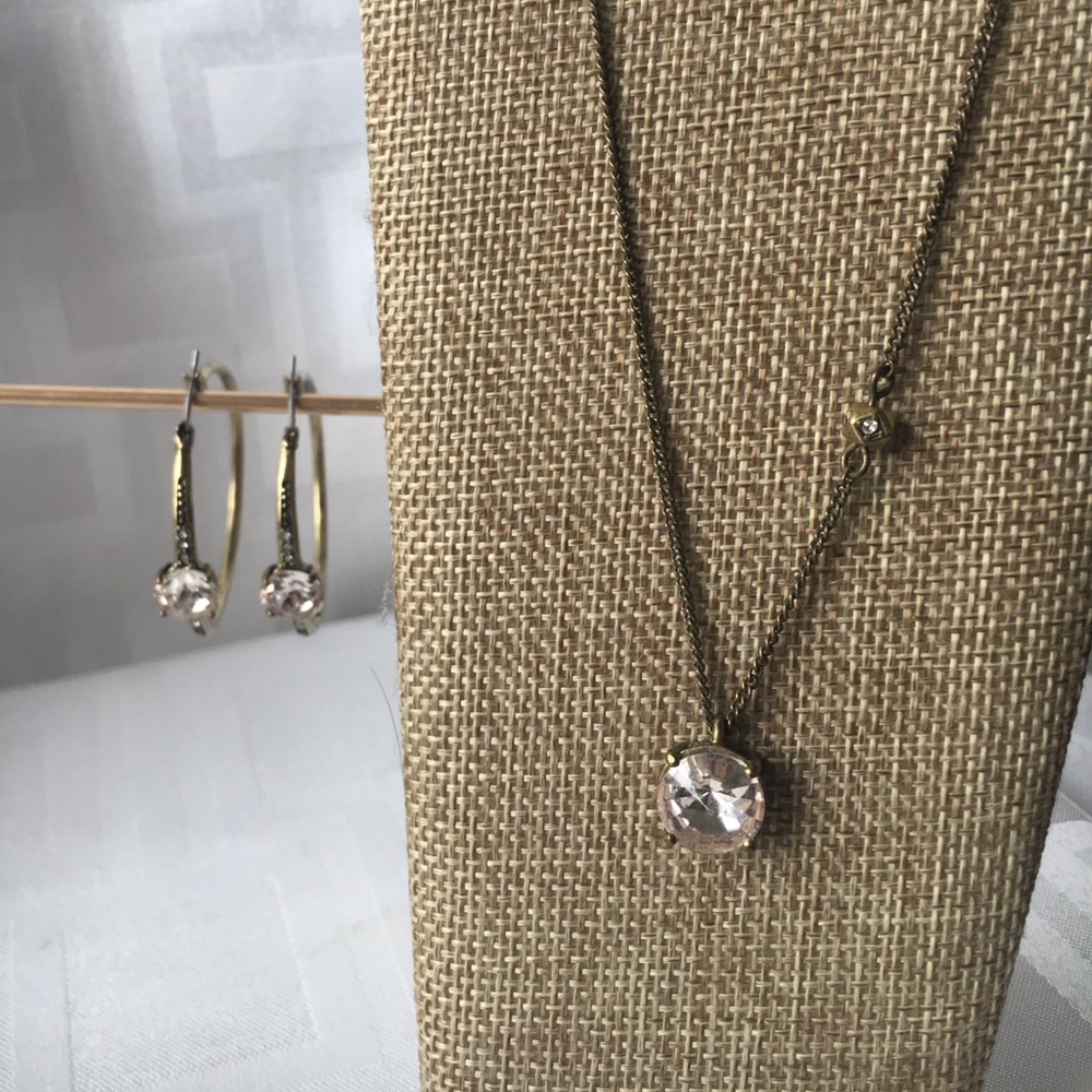 Fossil Necklace (EUC) & Earrings (NWOT) Set