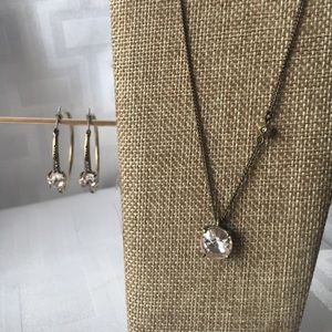 Fossil Necklace (EUC) & Earrings (NWOT) Set