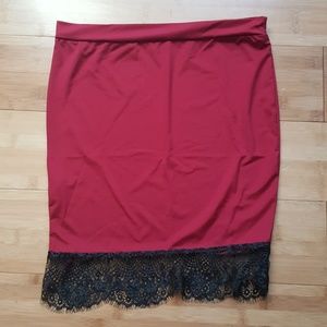 Pencil lace skirt