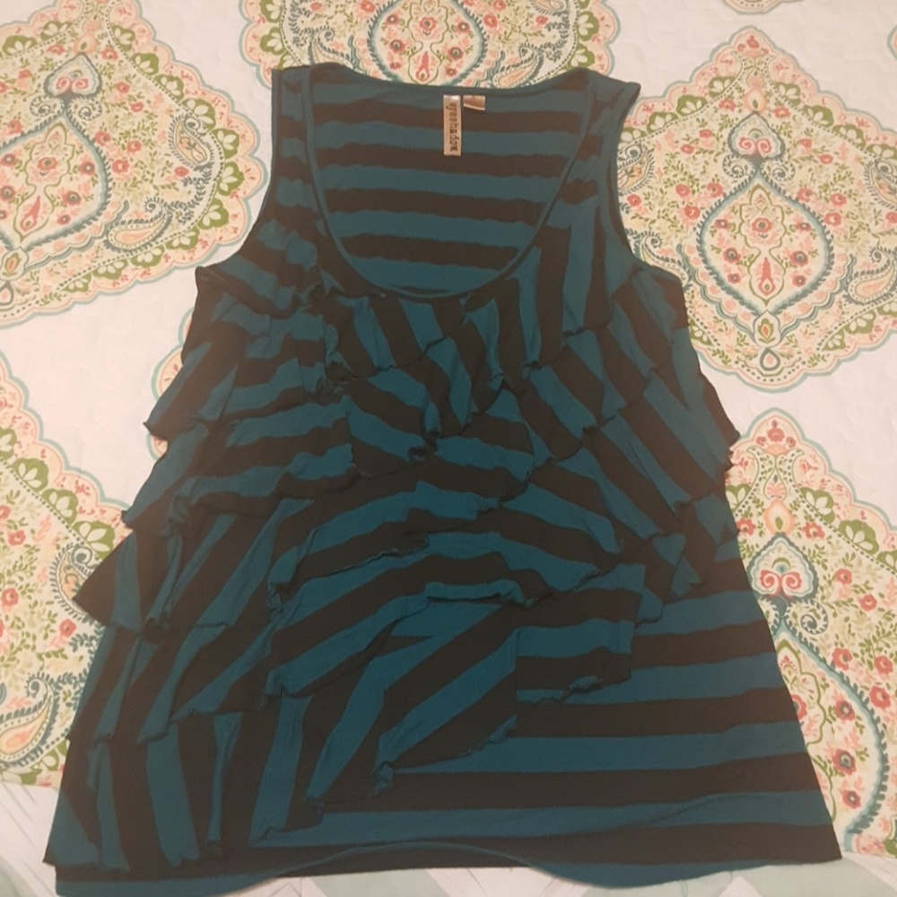 Plus size ruffle tank