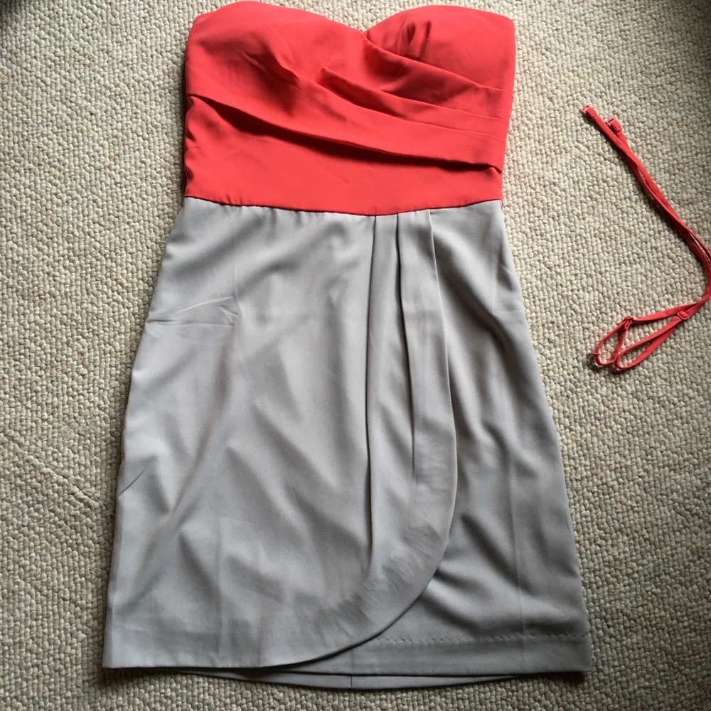 Strapless Minuet colorblock dress NWOT