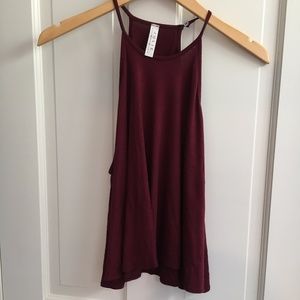 Super soft burgundy halter tank medium