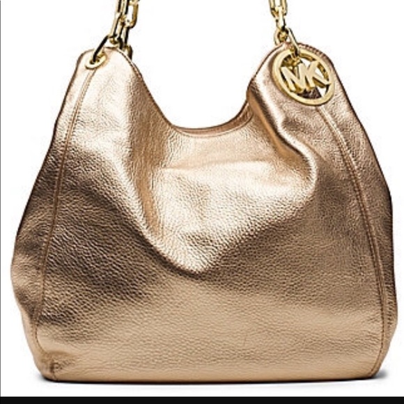 💕MK Gold metallic shimmer purse & wallet💕