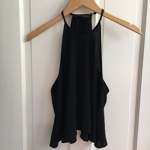 black zara halter tank size s