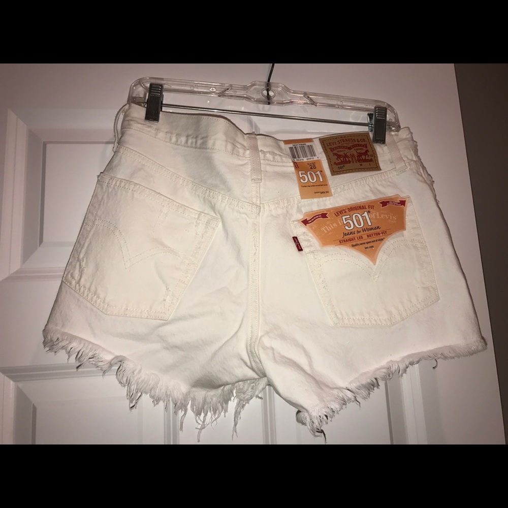 White High Waist Shorts