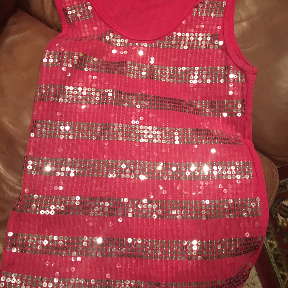 Small Cato sequenced ribbed tank. Adorable!