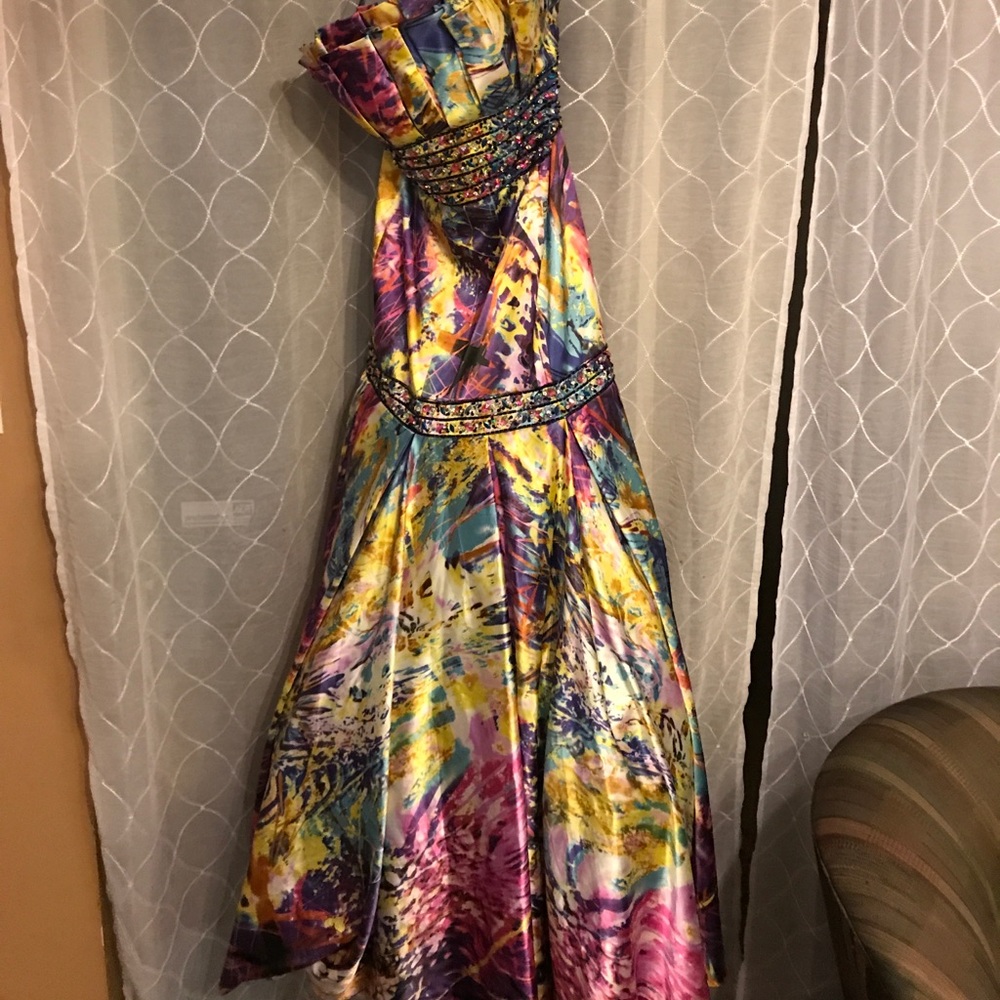 colorful prom dress